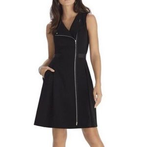 WHBM Black Zipper Dress